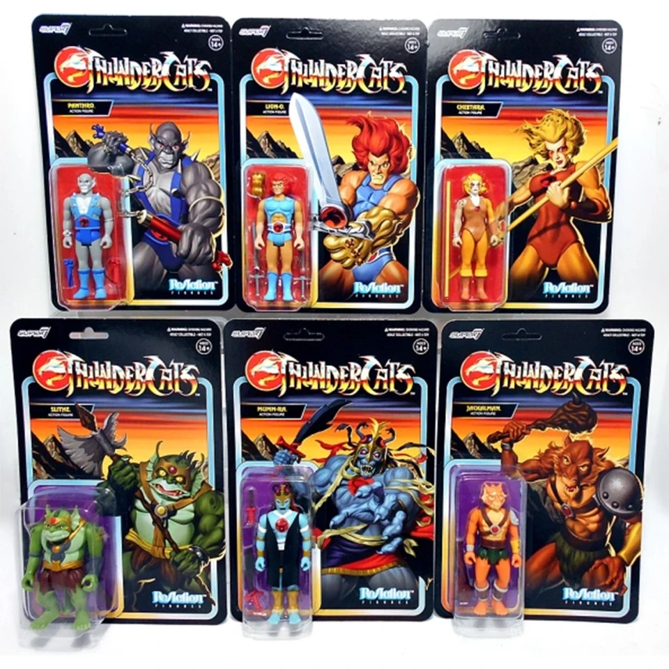 Super7 Thundercats Geetara Jackalman Panthro Lion-o Mullra Slthe Anime Action Action Figure Variant Hračky pre chlapcov figurínu