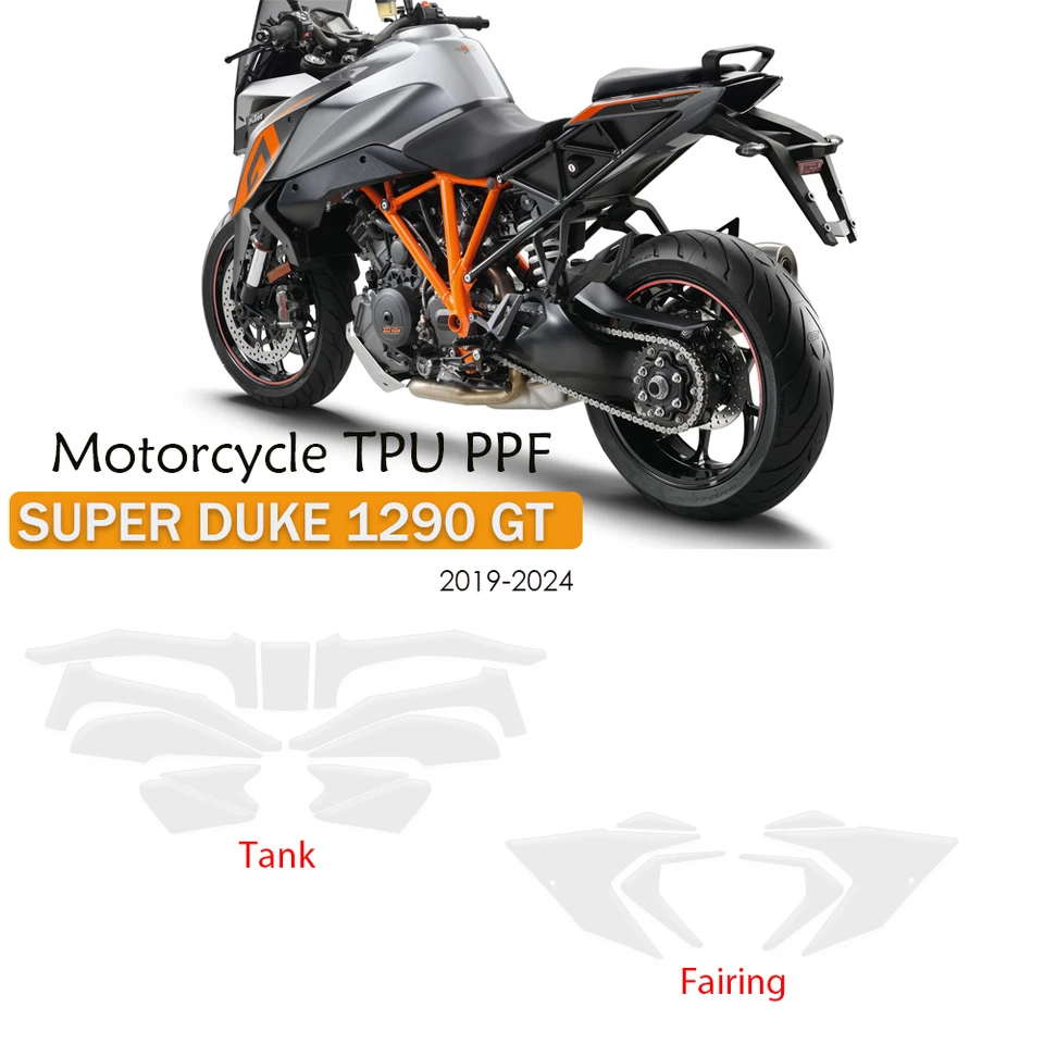 SuperDuke 1290GT PPF Paint Protective Film pre KTM 1290 GT Super Duke Motorcycle Saquing Protection Transparent TPU nálepka 2024