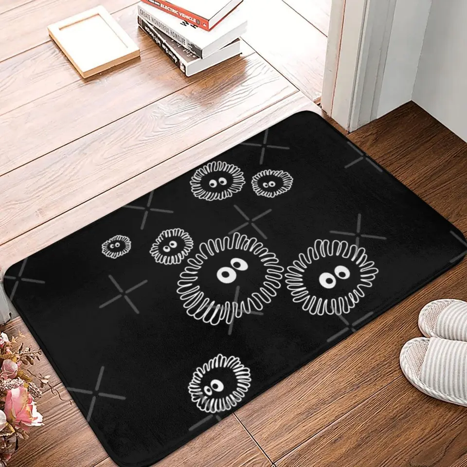 Susuwatari 40x60cm koberec polyester podlahové rohože roztomilý štýl odolný domáci dekor