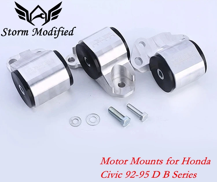 Sutong Aluminium Engine Mount Kit Racing Sport Motor Swap Mount Kit Black (2-skrutka ľavá držiak) pre Honda Civic 92-95 DC2, napr.