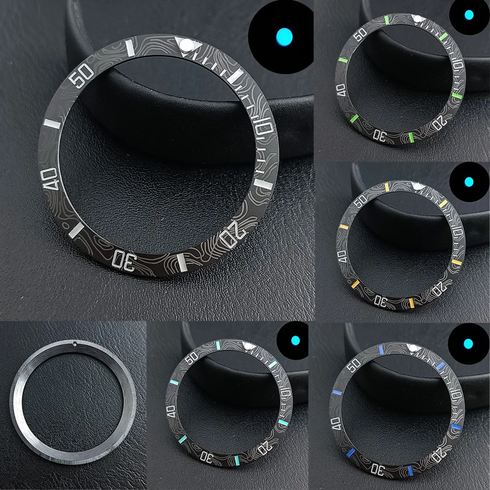 Svahy 38 mm*30,6 mm keramické rámové GMT a potápačské hodinky Vložka pre 40 mm Pánske hodinky Vymeňte hodinky hodinky rámy.