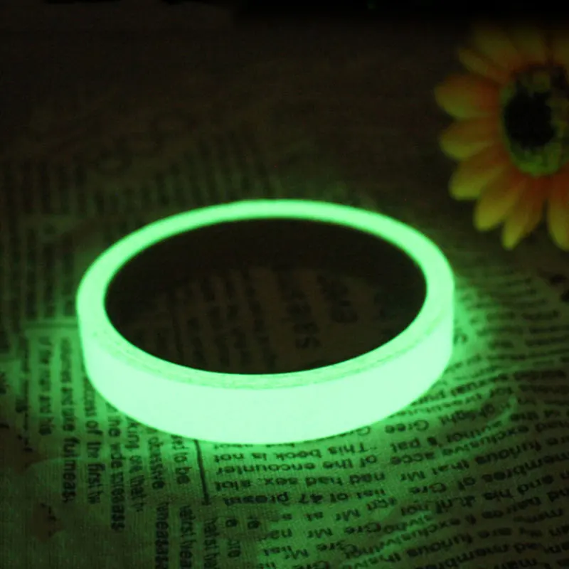Svetelná páska zelená/modrá fluorescenčná reflexná self-spadhezívne nálepky Temné bezpečnostné výstrahy DIY DOMOVÉ DODÁVKY DODÁVKY
