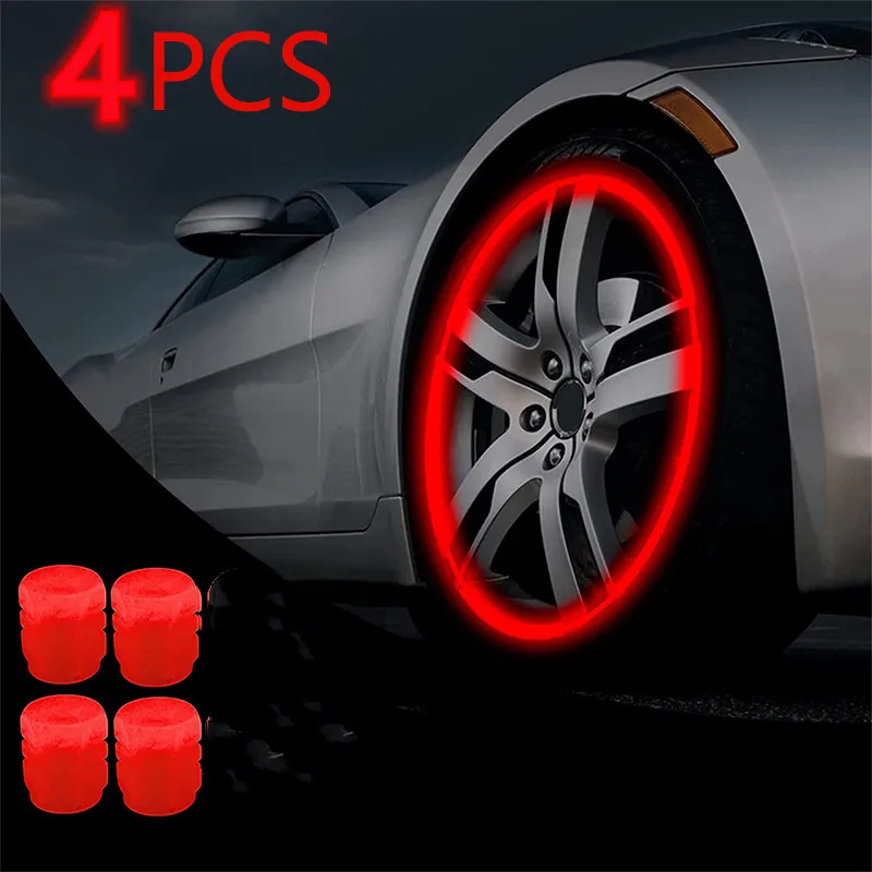 Svetelné uzávery ventilov Fluorescenčné červené nočné žiariace auto pre Honda City Odyssey Civic CRV HRV legenda jazz rr vti fit
