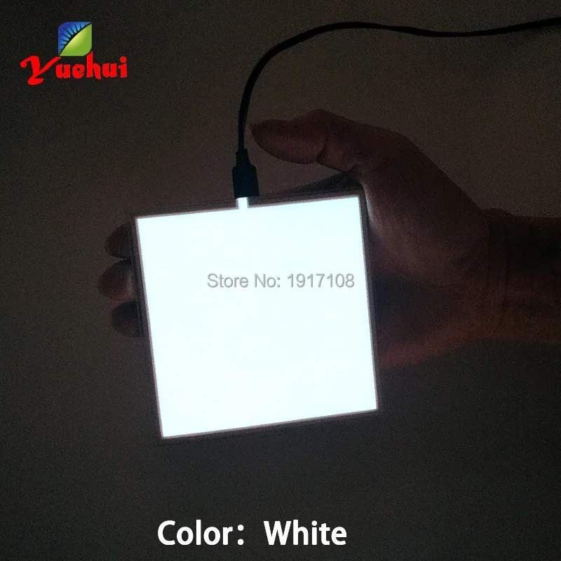 Svetlo biely panel LED 10x10cm El Sheet El Panel El podsvietenie pre auto, dom, večierok, rozptyl, sviatok, spotrebný materiál Glow Party Supplies