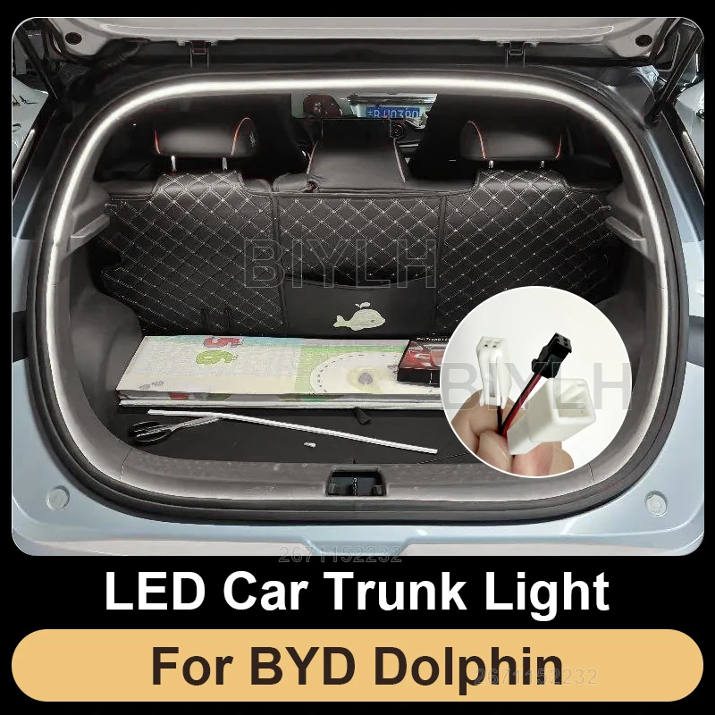 Svetlo kufra pre BYD Dolphin Auto LED LED LED LIGHT LIGHT LIGHT LAMP LAMP Z rozpačky Vitajte ľahké auto interiérové ​​príslušenstvo