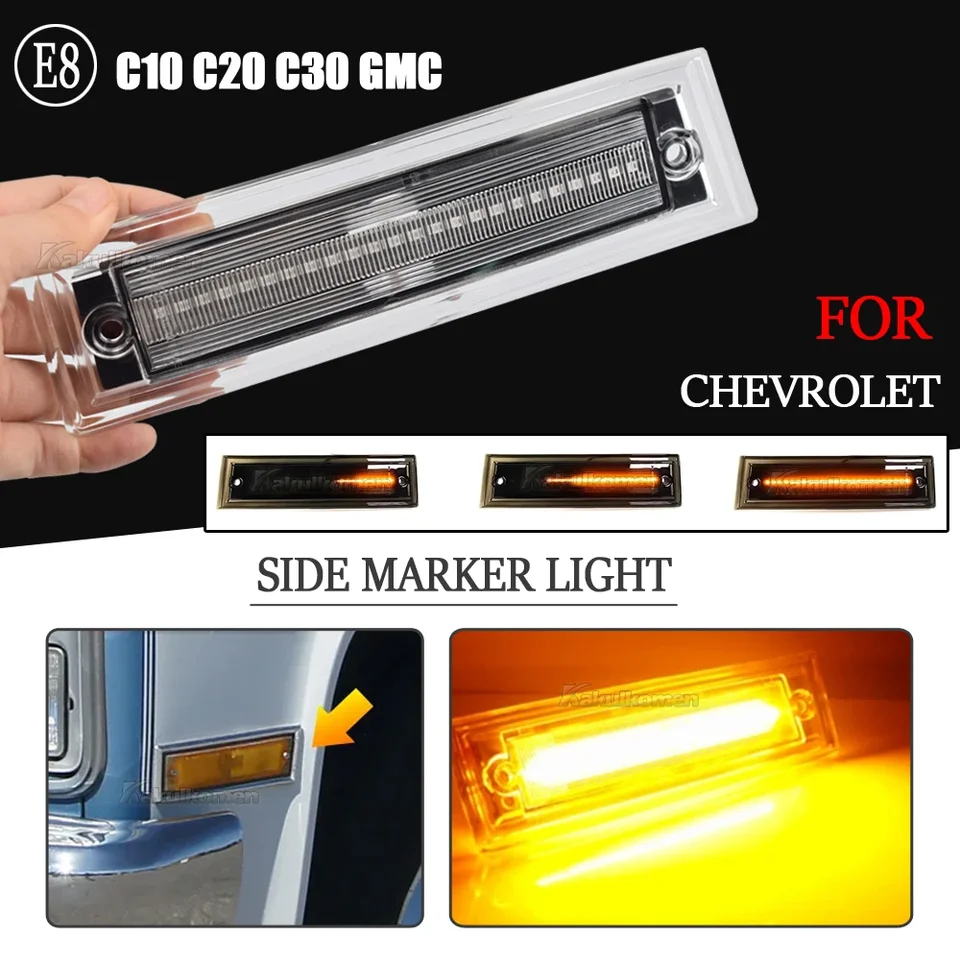 Svetlo markeru SILD SIGNAL SIGNAL pre Chevrolet C/K 1500 2500 3500, Tahoe, Suburban, Silverado, pre indikátor dynamického blinkeru GMC