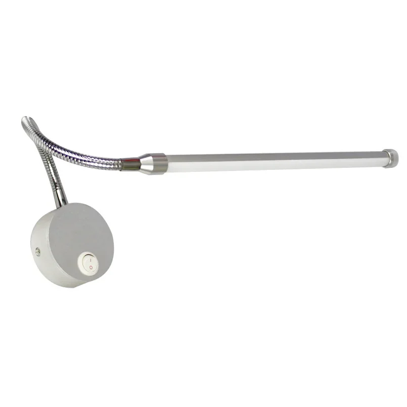 Svetlo na nočné čítanie na stene osvetlenie 6W LED steny lampa s gombíkom spínač hliníkového 360 stupňov uhla nastaviteľný AC90-260V