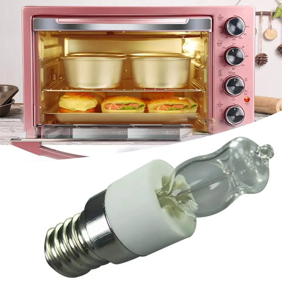 Svetlo rúry E14 50W Svetlo v rúre 110 V/220V Vysoko teplota odolné voči 500 ℃ Halogénové lampa Mikrovlnné žiarovky kapucňa kapucňa.