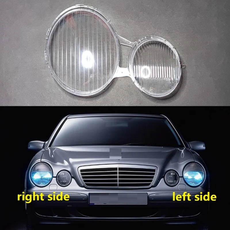 Svetlometový kryt svetlometom Priehľadné lampa sklenené lampa Light Light Mask Lens pre Benz W210 2001 2002 2003 E200 E240 E320 E430