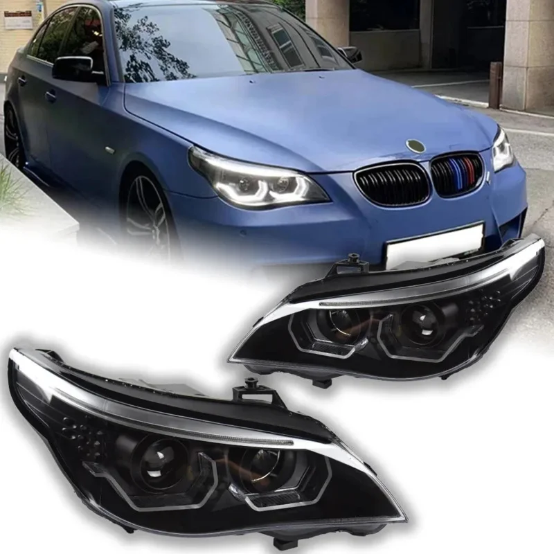 Svetlomety LED pre auto pre BMW E60 Hlava Lights 20 03-20 10 523i 530i Angel Eye LED svetlomet Drl HID BI XENON