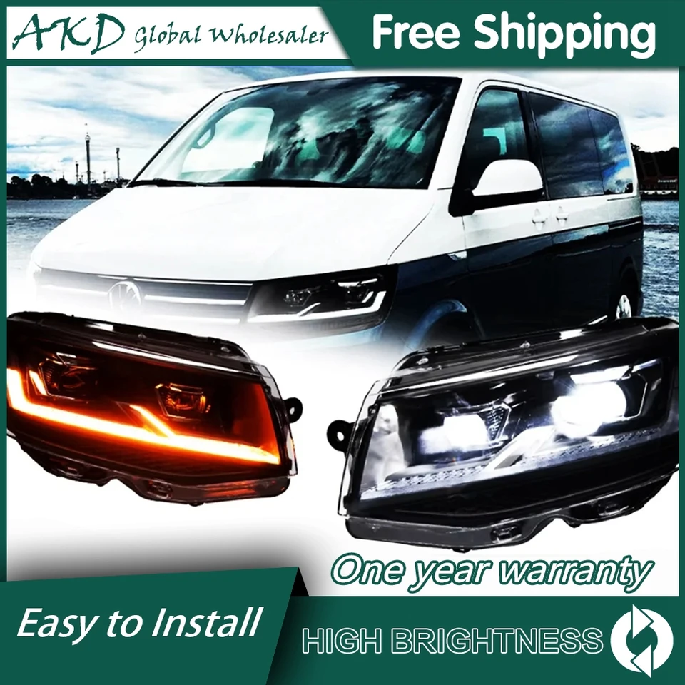 Svetlomety pre VW Multivan T5 2010-2021 T6 DRL Day Run Light Head Lamp