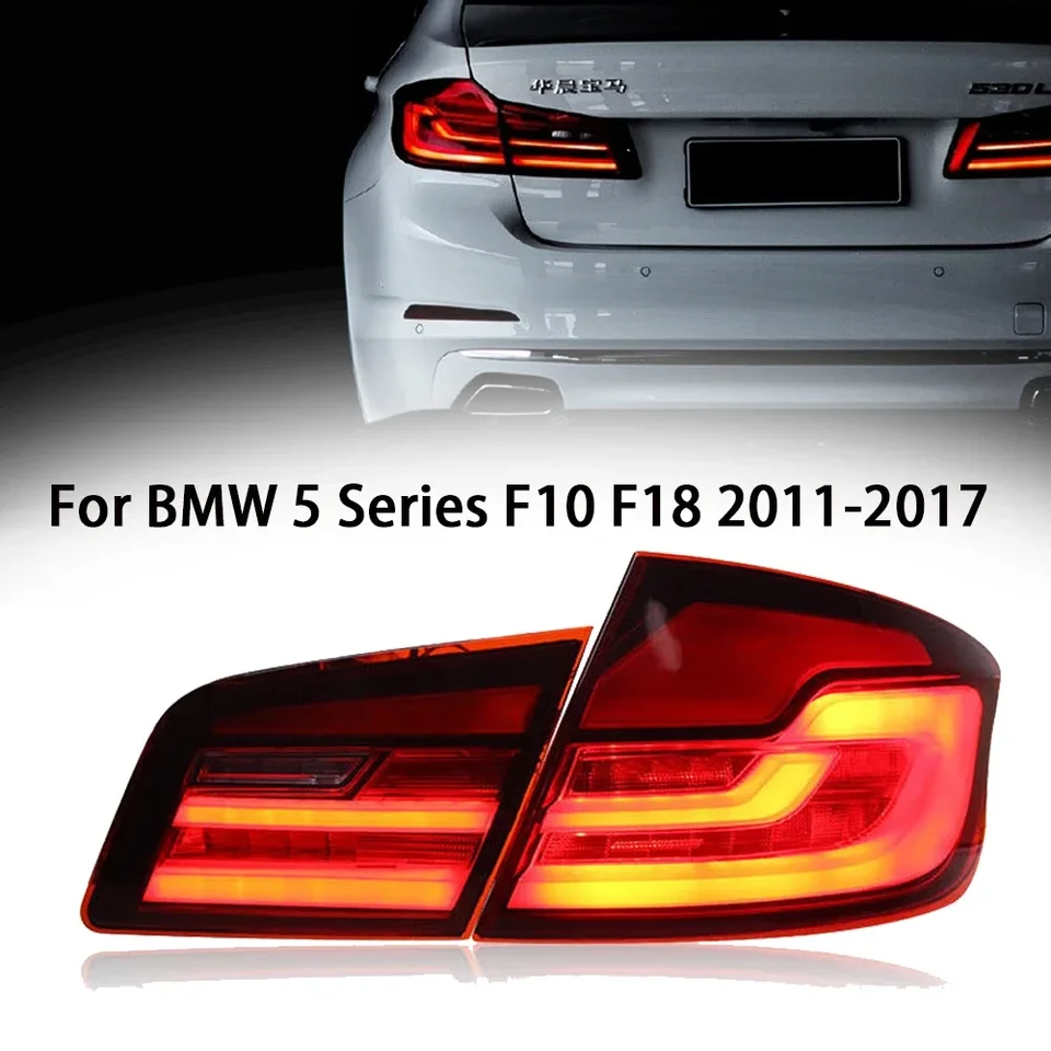 Svetlá automobilov pre BMW 5 Series F18 F10 520 525 530 2010-2017 LED zadné zadné zostavy Bifokálna šošovka DRL DRL Tail Lamp Adsessory