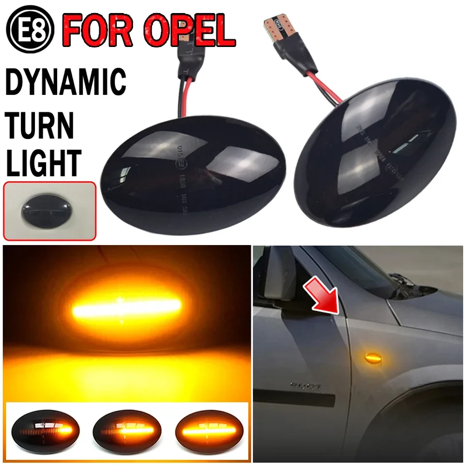 Svetlá bočnej značky pre Opel Astra f Corsa B Sintra Tigra Combo C Corsa C Meriva Dynamická LED opakovačka Turn Signal Light Lamp