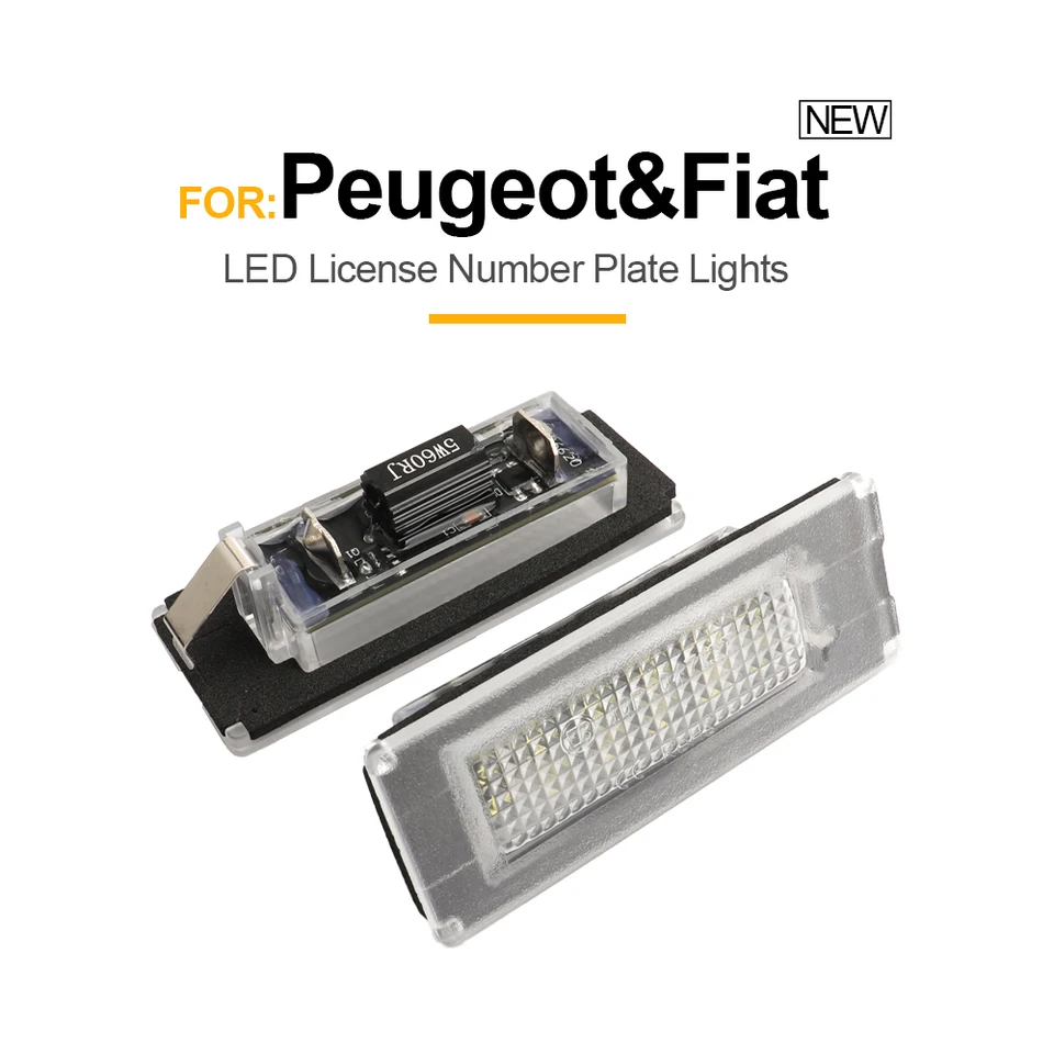 Svetlá poznávacej značky LED pre Peugeot Citroën Jumper Bus Box 06-20 Lancia Ypsilon 03-11 Fiat Ducato Bus Box 06-20