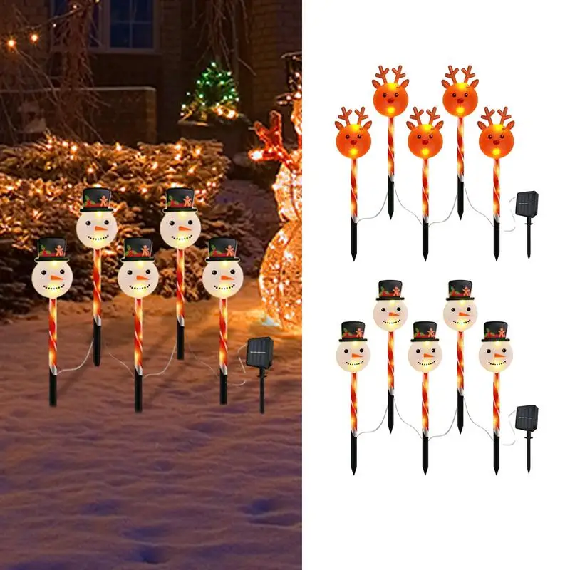 Svetlá záhrady 5ks/set vianočné témy chodníky Lights Outdoor nepremokavé solárne LED svetlá LED svetlá Krajinné dekorácie