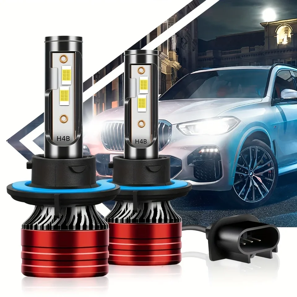 Svetlé LED svetlomety 880 9004 9005 HB3 H13 9006 HB4 9007 H1 H4 H7 H11 28000LM Vysoký výkon 6500K Biele svetlo Vstavaný pohon