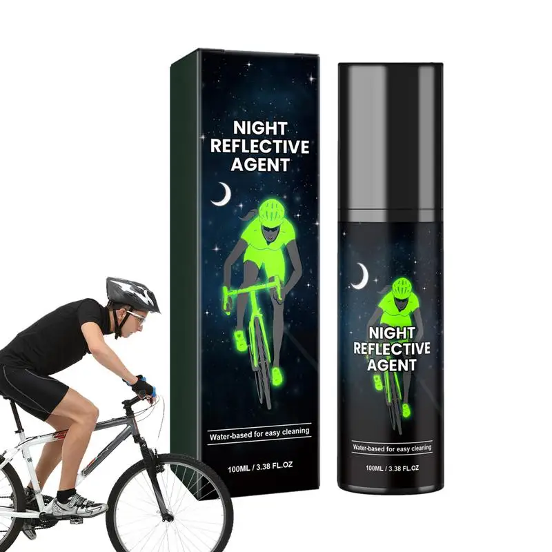 Svetlý rozprašovací náter 100 ml žiariacej farby na bicykel Night Riding Long Trvalá reflexná žiaria