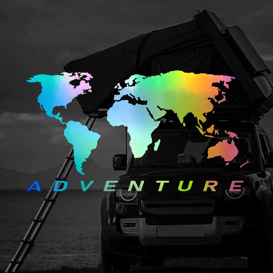 Svetová mapa Universal Auto Sticker Art Automatické motocykle Trucks Racing SUV Bumper Laptop Kufr