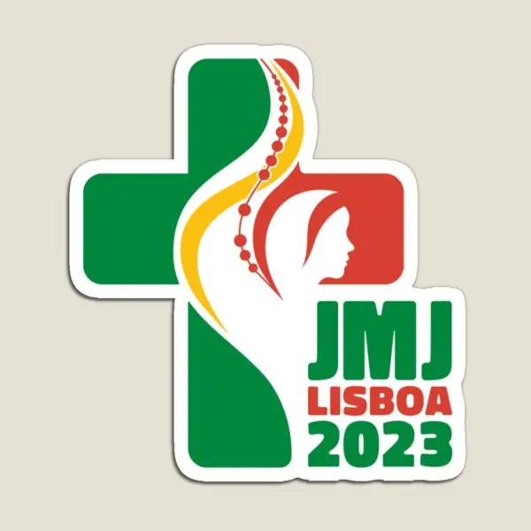 Svetový deň mládeže Lisbon 2023 jmj lisboa 2 magnet roztomilý domov farebná chladnička držiak pre deti držiak pre deti deti deti