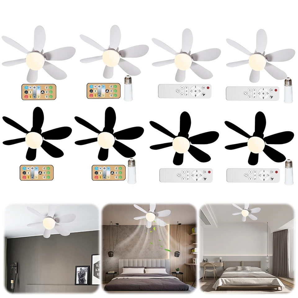 Svietidlo LED svetlo LED E27 Základné diaľkové ovládanie diaľkového ovládača Stlmiteľné svetlo ventilátora s predĺžením 30 W 15,75 palca pre izbu kuchyňa