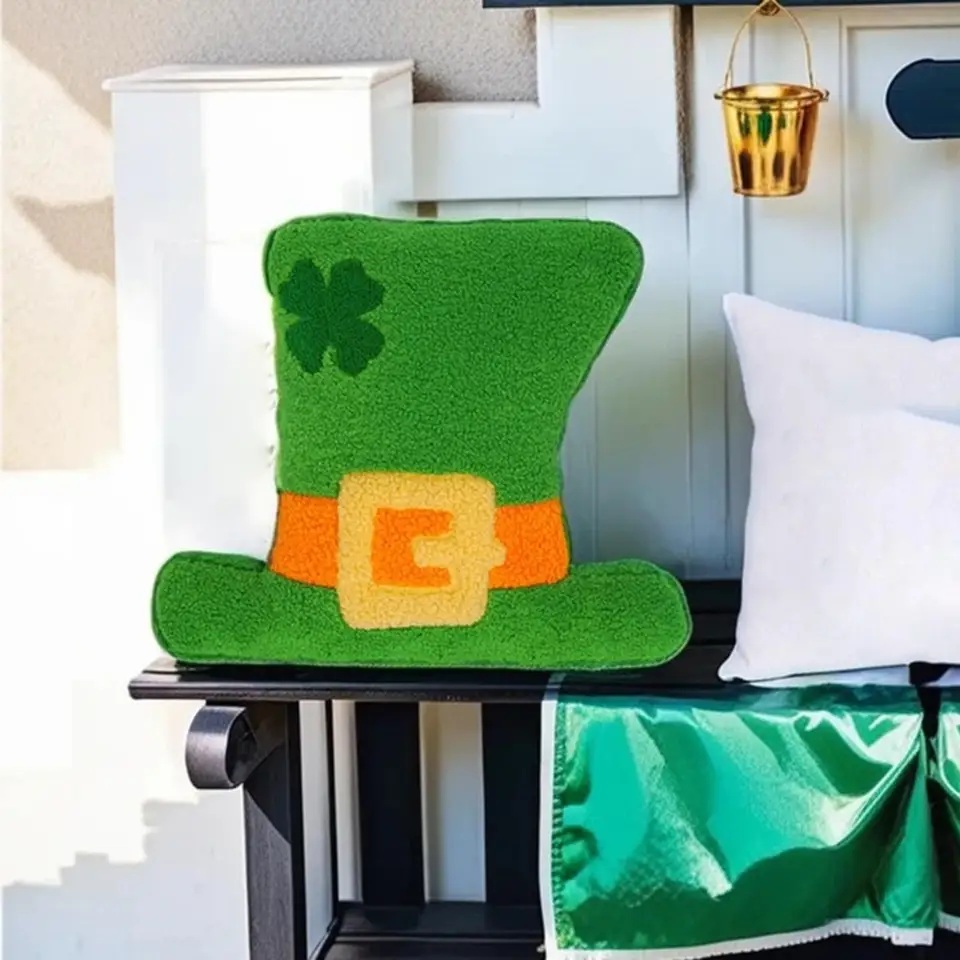Svätý Patricks vankúš na dekoráciu Domáca dekorácia zelená dekorácia St Patricks Day vankúš