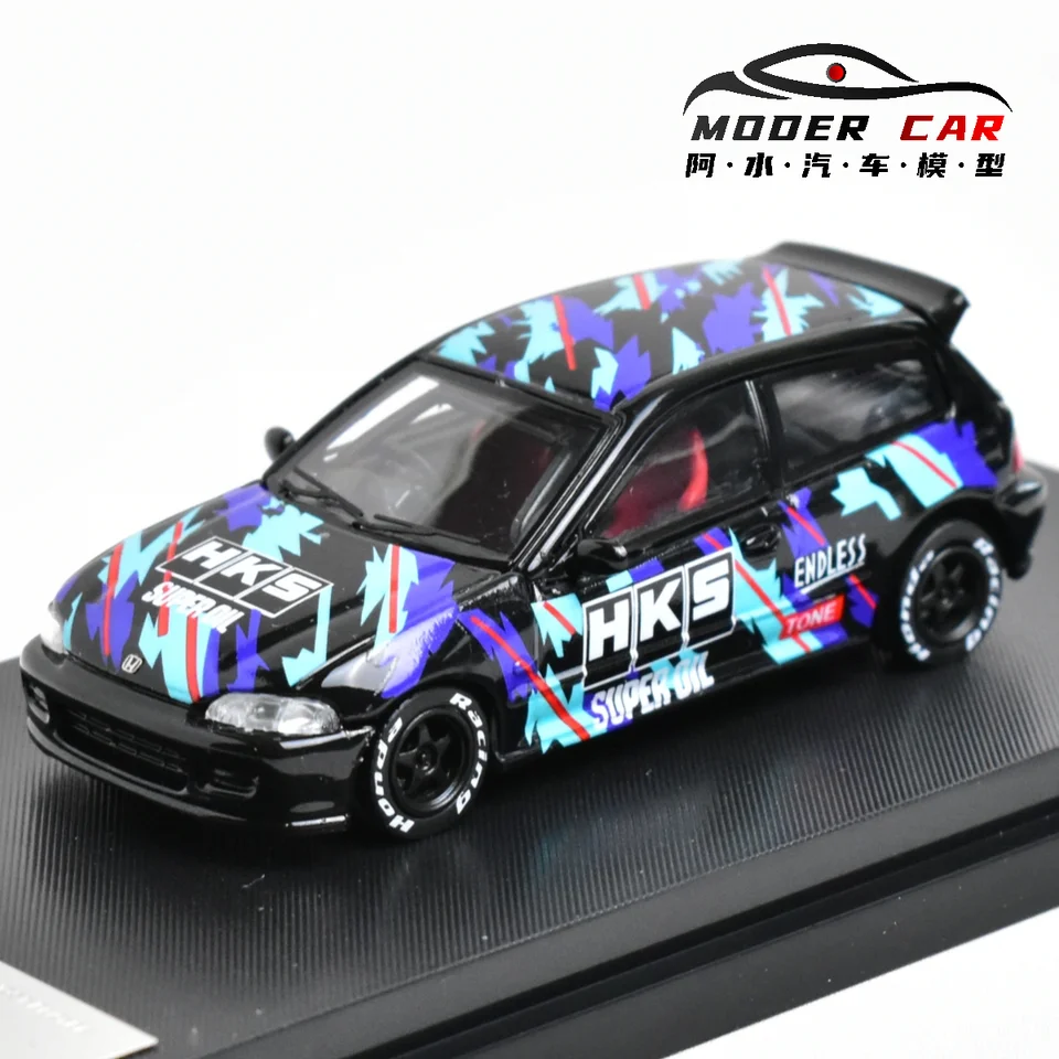 SW 1:64 Civic EG6 HKS Diecast Model CAR