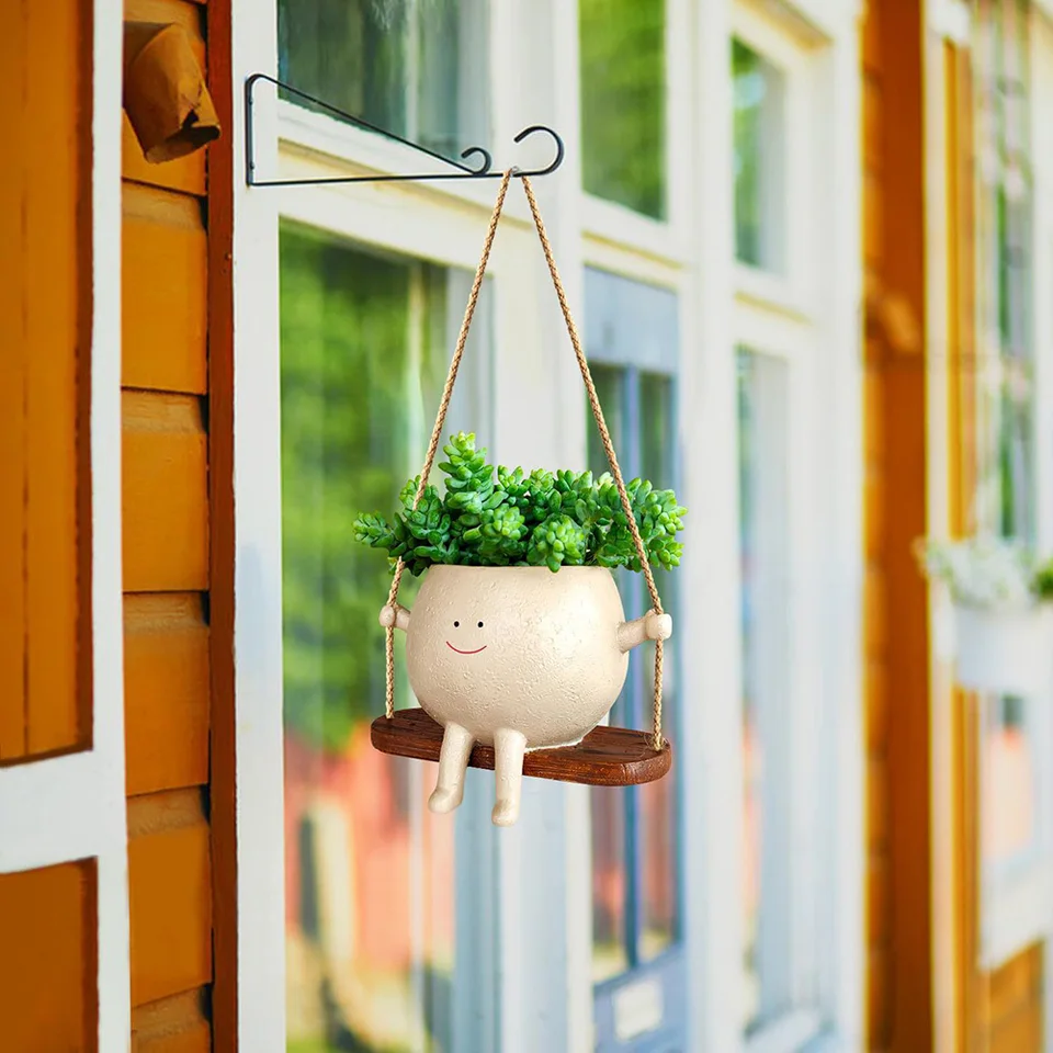 Swing Face Pader Resin Swing Flower Container