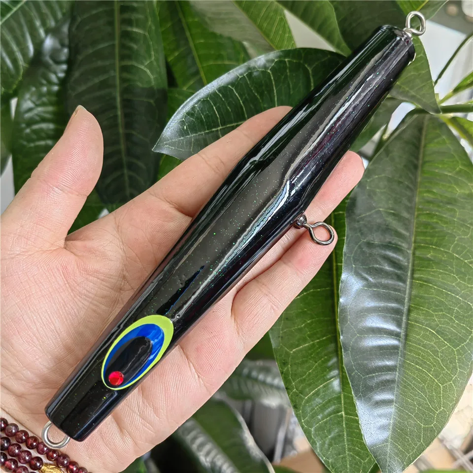 Swolfy Popper Fishing Láska 180 mm 200 mm 200 mm Veľká hra povrch Drevená umelá tvrdá návnada na trolling GT ťažké morské rybolovné náradie