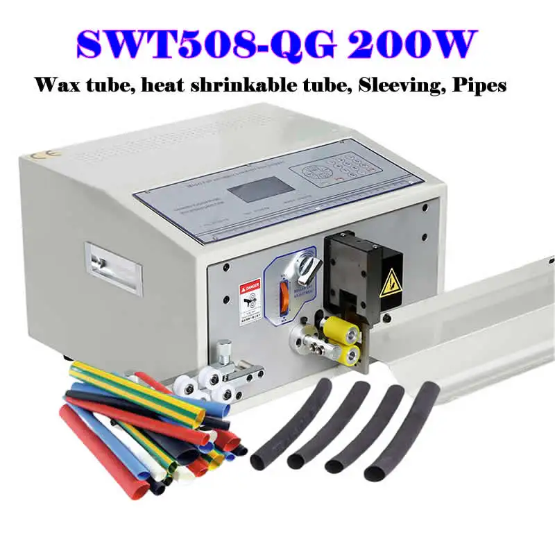 SWT508-QG počítačová drôtová trubica narezanie 200 W runička Ruka pre rukávku pre odrezanie kábla Lubeling 2 kolesá Hnačka stroja