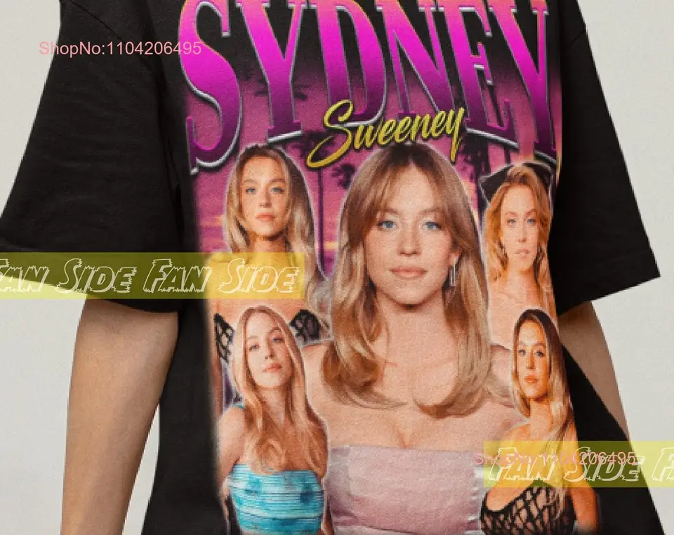 Sydney Sweeney T tričká milovníci plagátov dlhé alebo krátke rukávy