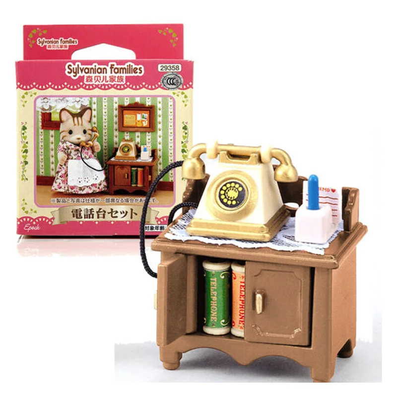 Sylvanian Family Dollouse Playset Classic Telefónny set Furniture Accessories Gift Girl Hray Nové v krabici 29358