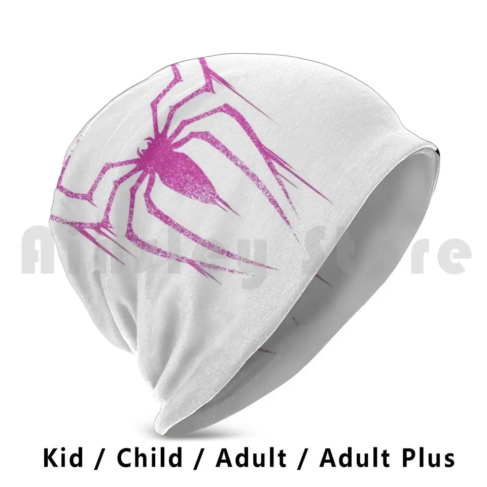 Symbol pavúka (ružová verzia) Beanies Pullover Cap Comfort Spidergwen Gwen Stacy Pink Comics úžasný