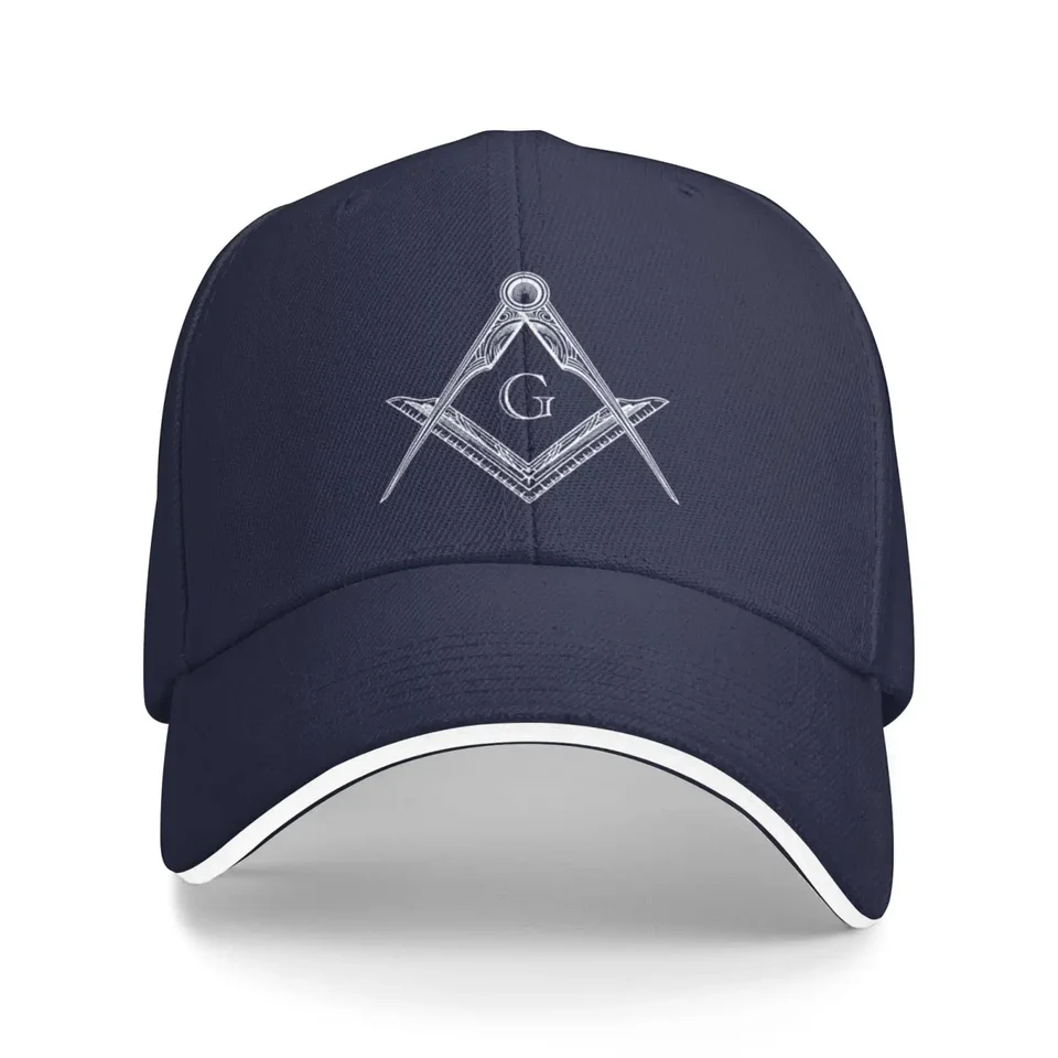 Symbol slobodomurárskeho symbolu Compass G Lodge slobodomurárska baseballová čiapka letný slnečný klobúk Ženy Trucker Hat Men klobúk klobúk Navy modrá