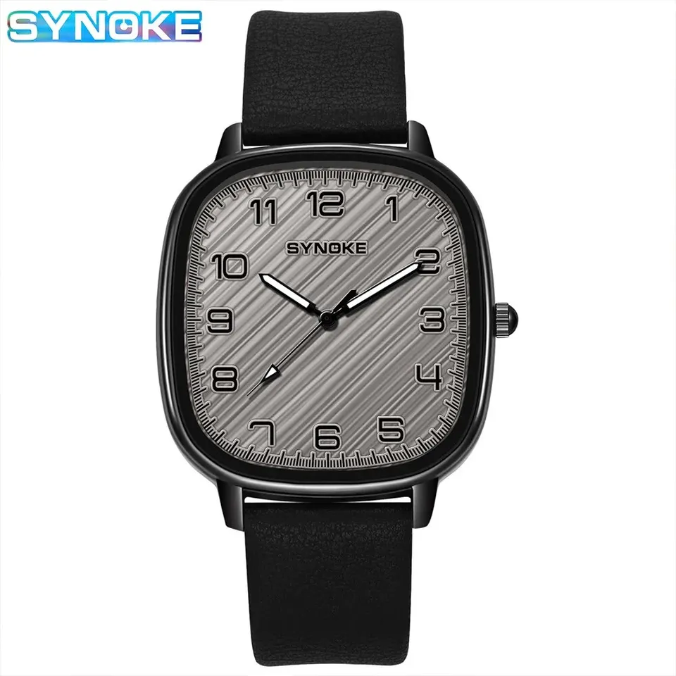 Synoke Men Quartz Watch Fashion Simple Business Base Quartz Watch for Men Sledujte študentské náramky Športy ne mechanické
