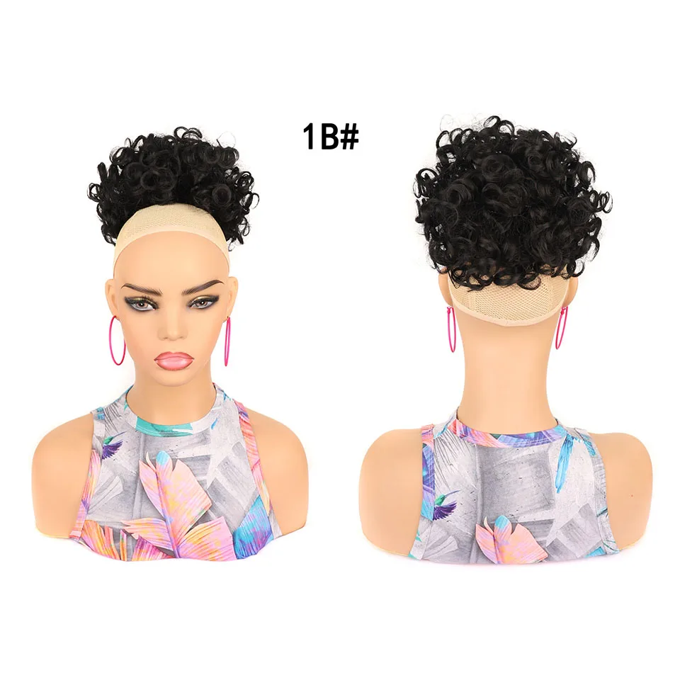 Syntetická elastická šnúrka Váre s vlasmi chaotický buchta dámy predlžovanie vlasov scrunchie voľné zvlnené veľké kučeravé kusy vlasov zabalí buchty