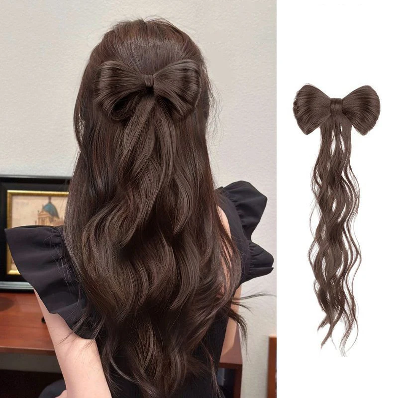 Syntetický chignon buchty s kučeravým strapcom odolné voči prírodným falošným vlasovým príslušenstvom