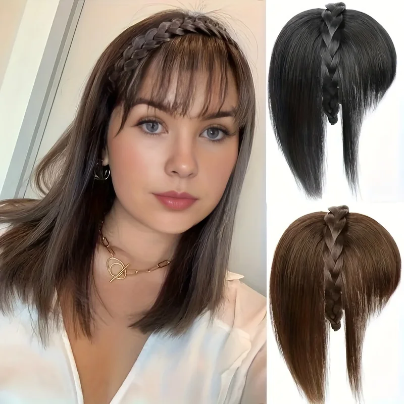 Syntetický vrchný vlasový vrchol s čelením vlasov Bangs 3D vlasové rany syntetické vlasové sponky v predlžovaní vlasov pre denné použitie