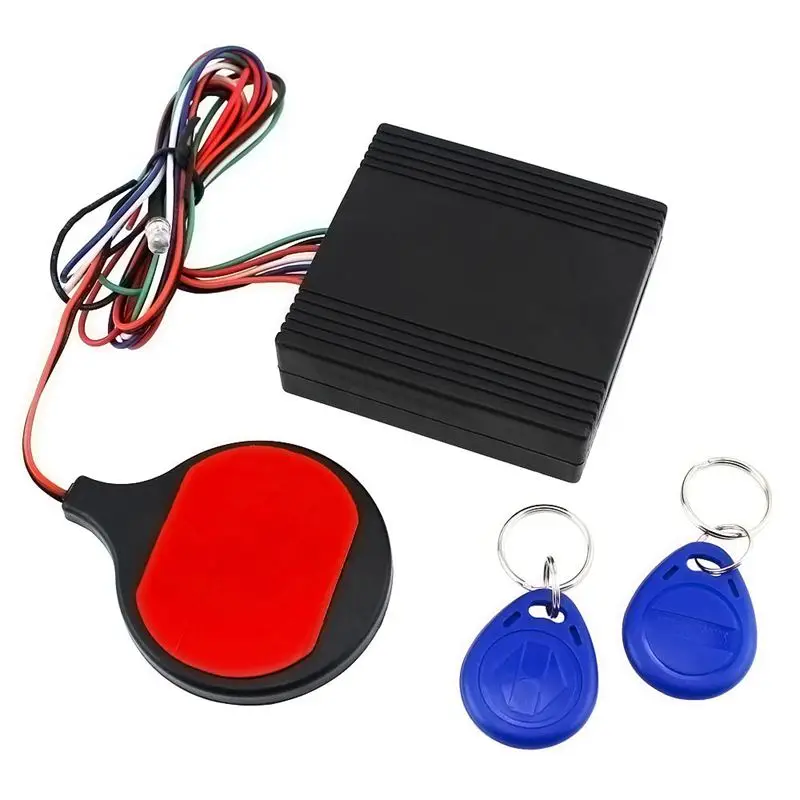 Systém zámku motocykla proti krádeži s odrezaním imobilizéra IC karta Indukcia Alarm Invisible Anti-Steal Lock