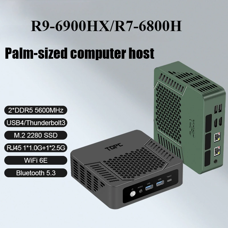 Szbox Ryzen 9 6900HX Ryzen 7 6800H Mini PC Windows 11 DDR5 M.2 2280 NVME SSD PCIE4.0 USB4.0 WIIF 6E BT5.3 Game Computer