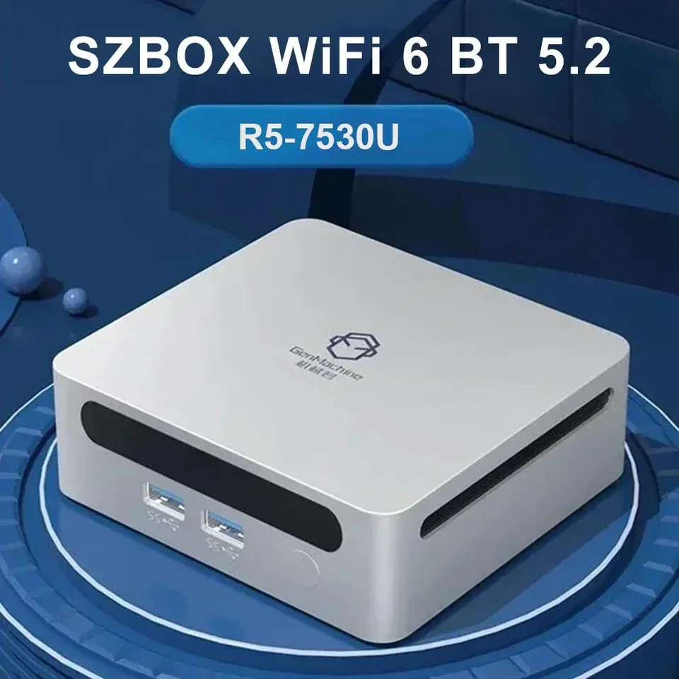 Szbox S75 Ryzen 5 7530U DDR4 3200MHz NVME SSD Windows 11 Pro WiFi 6 BT 5.2