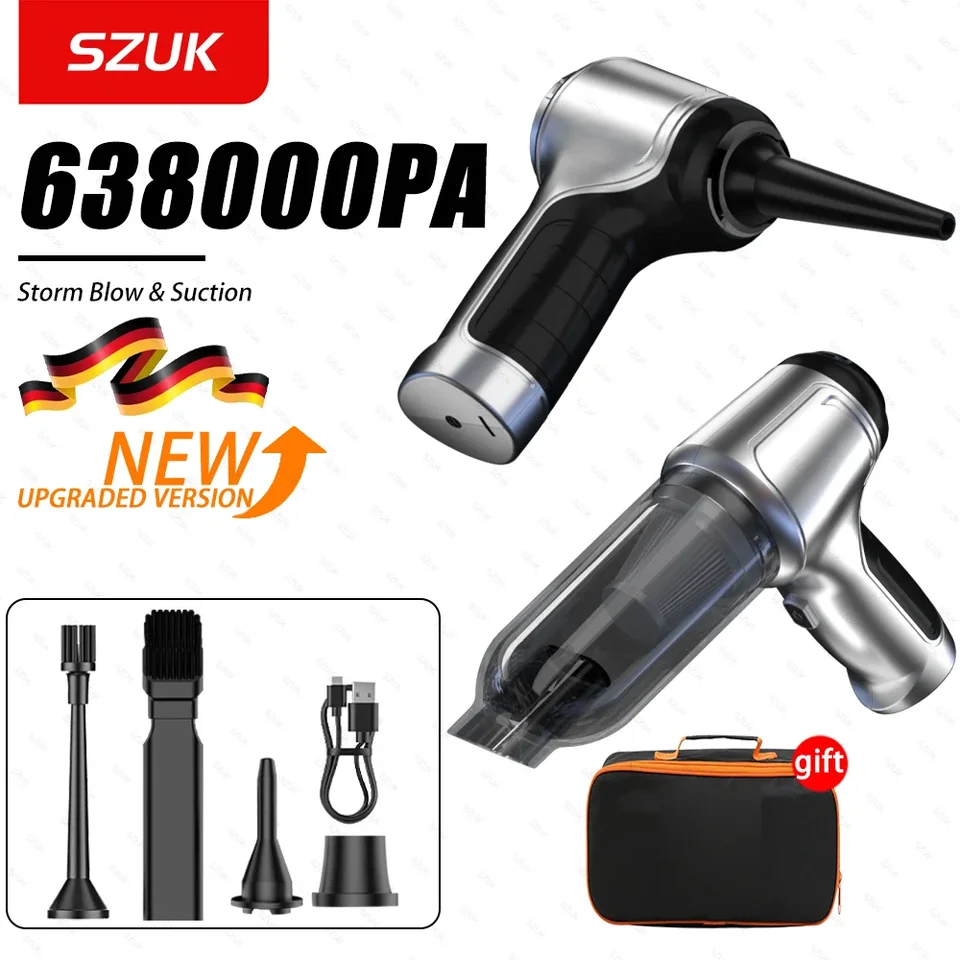 SZUK 638000PA VACUUM Cieaner Wireless Mini Runheld Cleaning stroj Výkonný prenosný dúchadlo Vysávač pre auto domov