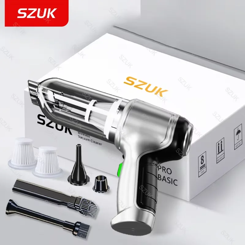 Szuk Car vákuum cieaner Mini ručný čistiaci stroj prenosný bezdrôtový dúchadlo 638000pa Výkonný vysávač pre auto domov