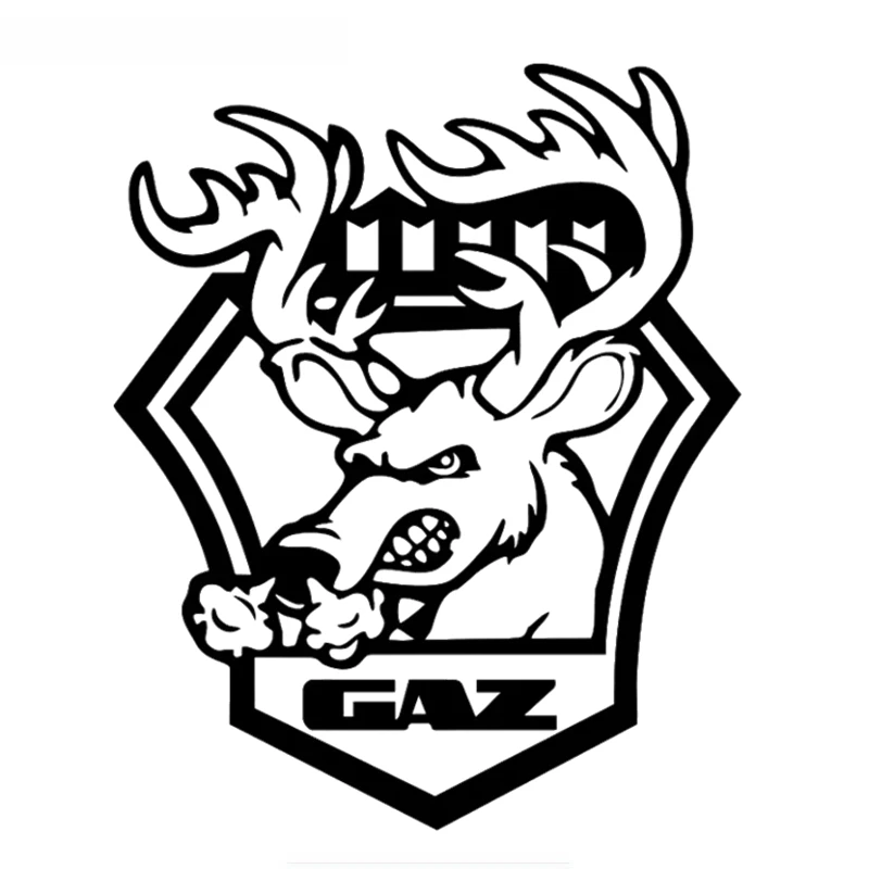 SZWL nahnevaný jeleňový vzor pre Gaz Gazelle Funny Sticker Sticker Vinyl Decals Auto motocyklové príslušenstvo nálepky vodotesné, 18 cm*15 cm