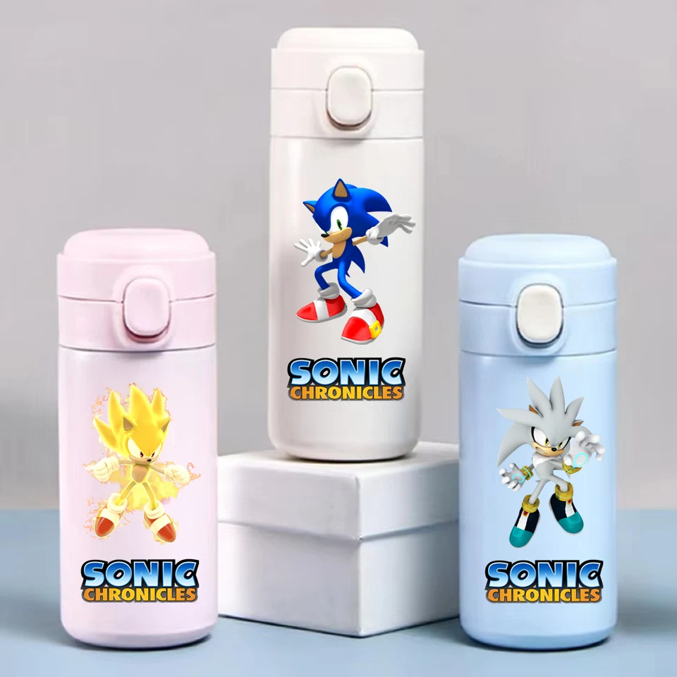 Séria Sonic the Hedgehog Series z nehrdzavejúcej ocele Herog Cup Of Let Iccuum Thermos Travel prenosné karikatúry Deti piť darček