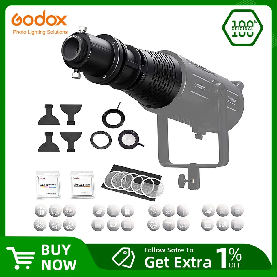 Súprava Godox SA-17 pre Godox SA-P projektor Súprava na Bowens Mount S30 VL150 VL200 VL300 SL150II SL200II LED svetlo LED