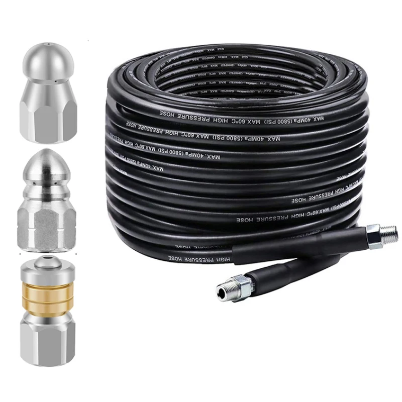 Súprava kanalizácie pre odtok tlaku, najnovšiu hadicu s odtokom 5800 psi, 1/4 palca NPT s 3 baleniami 1/4 