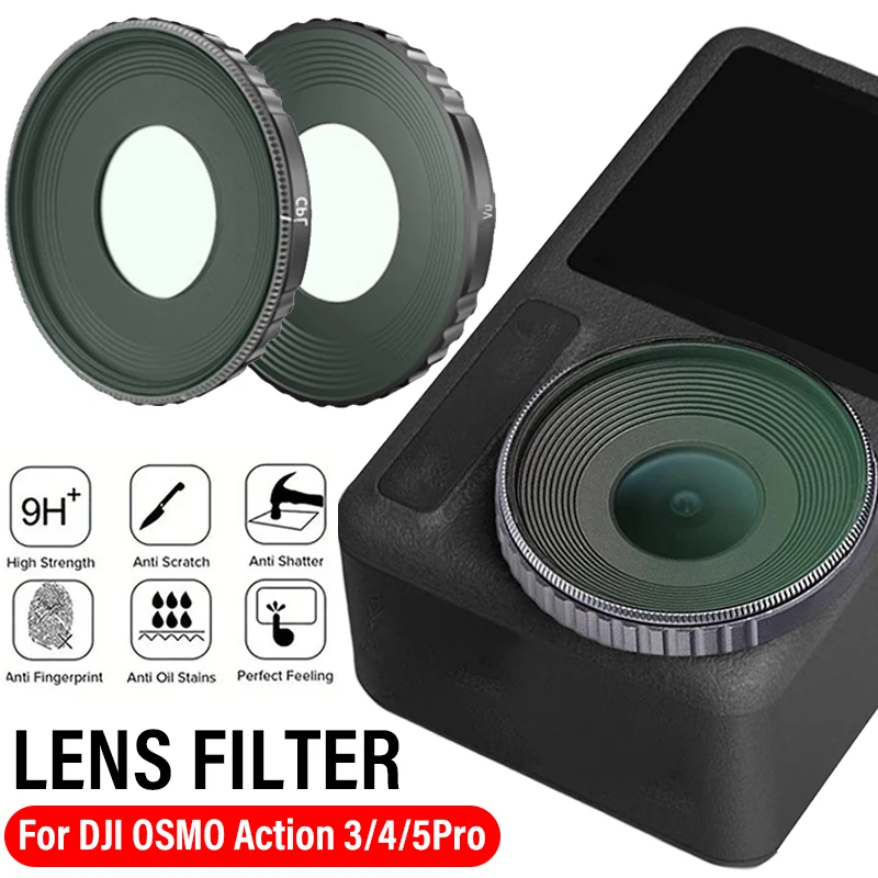 Súprava krytu filtra šošovky pre akciu DJI Osmo Action 3/4/5Pro UV CPL Filtre HD Ultra Thin Camera Chrániče pre príslušenstvo Actio 5 Pro