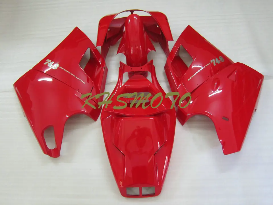 Súprava na motocyklové kapotáž pre Ducati 748 916 2003 2004 2005 996 998 03 04 05 Vstrekovanie ABS Hot Red Fairing Bodywork Set