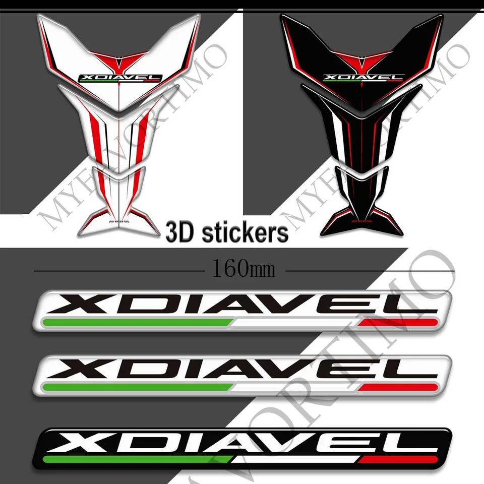 Súprava na plynový olej koleno 3D nálepky Tank podložky pre Ducati XDiavel SX Diavel Protection Decals 2015 2016 2017 2018 2019 2020 2021