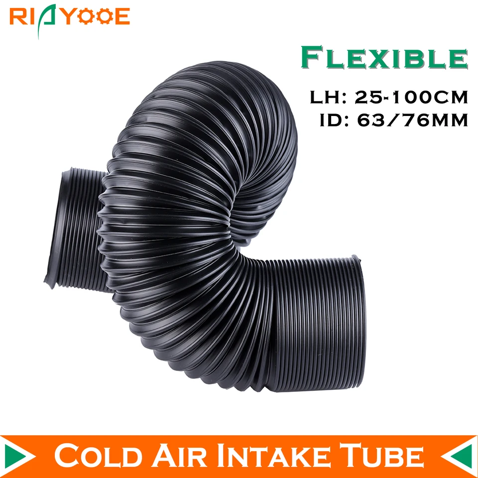 Súprava na prívode studeného vzduchu 2,5 palca 3inch Flexibilný systém vstupu vzduchu v prístave vzduchu 63 mm 76 mm univerzálny